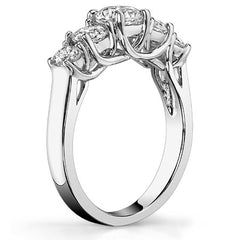 Trellis 6mm Round Brilliant Moissanite Anniversary Band 1.5ct