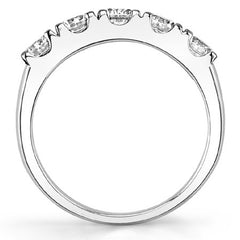 5-Stone 4mm Round Brilliant Moissanite Anniversary Ring 1.25ct