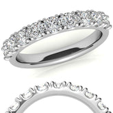 9-Stone 3mm Round Brilliant Moissanite Anniversary Ring 0.90ct