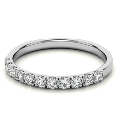 11-Stone 2mm Round Brilliant Moissanite Anniversary Ring 0.33ct
