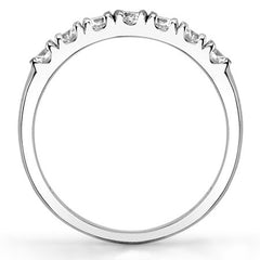 7-Stone 2.5mm Round Brilliant Moissanite Anniversary Ring 0.21ct