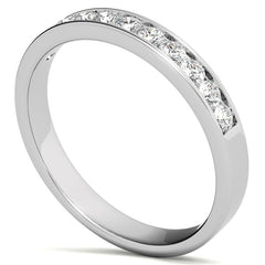 2mm 11-Stone Round Moissanite Channel Anniversary Ring, 0.33ct