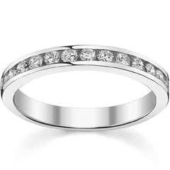2mm 13-Stone Round Moissanite Channel Anniversary Ring, 0.39ct