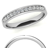 1.8mm 13-Stone Round Moissanite Channel Anniversary Ring 0.26ct