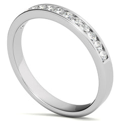 1.8mm 13-Stone Round Moissanite Channel Anniversary Ring 0.26ct