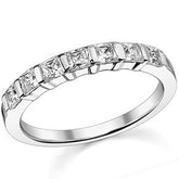 2.5mm 7-stone Princess cut Moissanite Bar Anniversary Ring