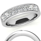 3.5mm 7-Stone Princess cut Moissanite Channel Anniversary Ring