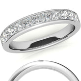 2.5mm 11-Stone Princess cut Moissanite Channel Anniversary Ring