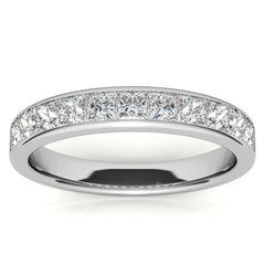 2.5mm 11-Stone Princess cut Moissanite Channel Anniversary Ring