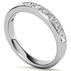 2.5mm 11-Stone Princess cut Moissanite Channel Anniversary Ring