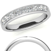 2.5mm 9-Stone Princess cut Moissanite Channel Anniversary Ring
