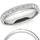 2mm 13-Stone Princess cut Moissanite Channel Anniversary Ring