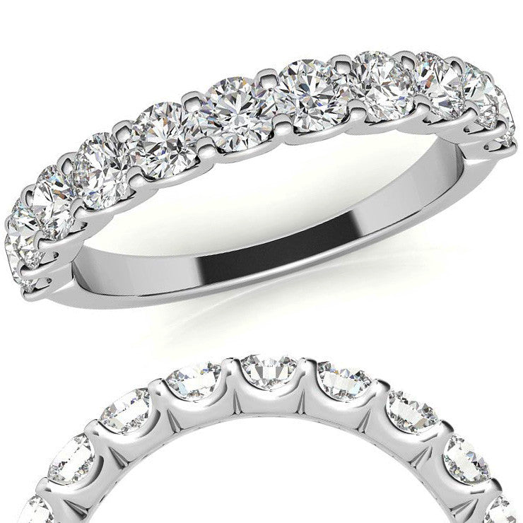 11-stone 3mm Round Brilliant Moissanite Anniversary Band