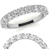 11-stone 3mm Round Brilliant Moissanite Anniversary Band