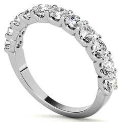 11-stone 3mm Round Brilliant Moissanite Anniversary Band