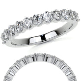 3x2.5mm 11-Stone Oval Shared Prong Moissanite Anniversary Band
