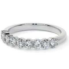 3x2.5mm 9-Stone Oval Shared Prong Moissanite Anniversary Band