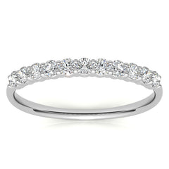 11-Stone Round Brilliant Moissanite Shared-Prong Ring - 2mm 0.33ct