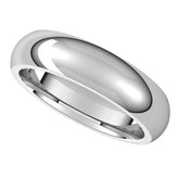 5mm Platinum Comfort Fit Heavy Weight Wedding Band
