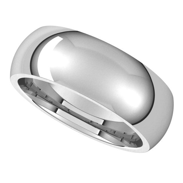 7mm Platinum Comfort Fit Heavy Weight Wedding Band