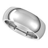 7mm Platinum Comfort Fit Heavy Weight Wedding Band