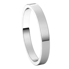 2.5mm Platinum Flat Wedding Band
