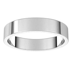 4mm Platinum Flat Wedding Band