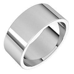 8mm Platinum Flat Wedding Band