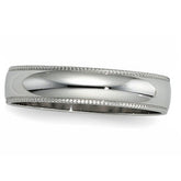 4mm Comfort Fit Milgrain Wedding Band