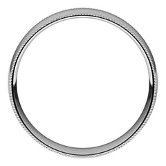 5mm Comfort Fit Milgrain Wedding Band