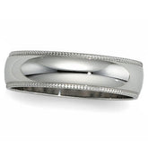 5mm Comfort Fit Milgrain Wedding Band