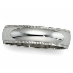 5mm Comfort Fit Milgrain Wedding Band