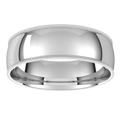 6mm Comfort Fit Milgrain Wedding Band