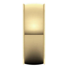 7mm Comfort Fit Milgrain Wedding Band