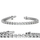 Round Brilliant Moissanite 3-Prong Bracelet, 5.7ct (3.5mm)