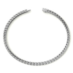 4-Prong 2.4mm Round Brilliant Moissanite Tennis Bracelet 3.0ct - 3.7ct