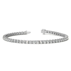 4-Prong 2.7mm Round Brilliant Moissanite Tennis Bracelet 4.2ct - 5.2ct