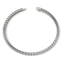 4-Prong 2.7mm Round Brilliant Moissanite Tennis Bracelet 4.2ct - 5.2ct