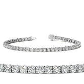 4-Prong 2.7mm Round Brilliant Moissanite Tennis Bracelet 4.2ct - 5.2ct