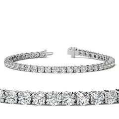 4-Prong 3.5mm Round Brilliant Moissanite Tennis Bracelet 6.6ct - 8.1ct