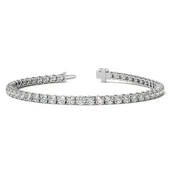 4-Prong 3mm Round Brilliant Moissanite Tennis Bracelet 4.7ct - 5.8ct