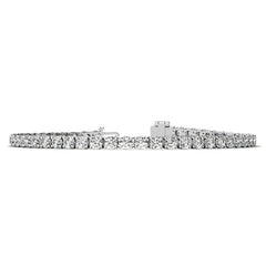 4-Prong 3mm Round Brilliant Moissanite Tennis Bracelet 4.7ct - 5.8ct