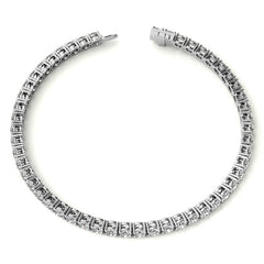 4-Prong 3mm Round Brilliant Moissanite Tennis Bracelet 4.7ct - 5.8ct