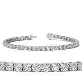 4-Prong 3mm Round Brilliant Moissanite Tennis Bracelet 4.7ct - 5.8ct