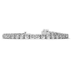 4-Prong 4.5mm Round Brilliant Moissanite Tennis Bracelet 11.2ct - 13.9ct