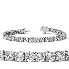 4-Prong 4.5mm Round Brilliant Moissanite Tennis Bracelet 11.2ct - 13.9ct