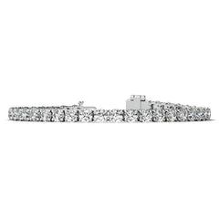 4-Prong 4mm Round Brilliant Moissanite Tennis Bracelet 9.5ct - 11.8ct