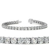4-Prong 4mm Round Brilliant Moissanite Tennis Bracelet 9.5ct - 11.8ct
