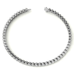2-Prong 2.7mm Round Brilliant Moissanite Tennis Bracelet 4.2ct - 5.2ct