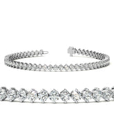 2-Prong 2.7mm Round Brilliant Moissanite Tennis Bracelet 4.2ct - 5.2ct
